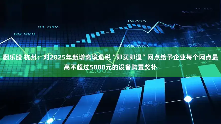 翻乐股 杭州：对2025年新增离境退税“即买即退”网点给予企业每个网点最高不超过5000元的设备购置奖补